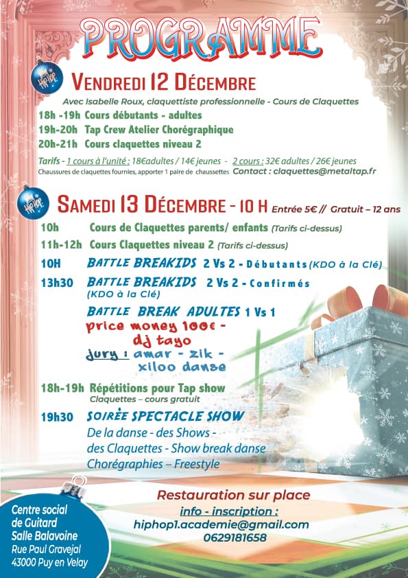 Affiche Battle Merry Christmas 2025 - Battle break kids et battle adultes Le Puy-en-Velay